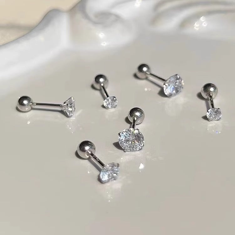 High-grade Screw Ear Bone Niche Design Exquisite Sleeping No Need Rings