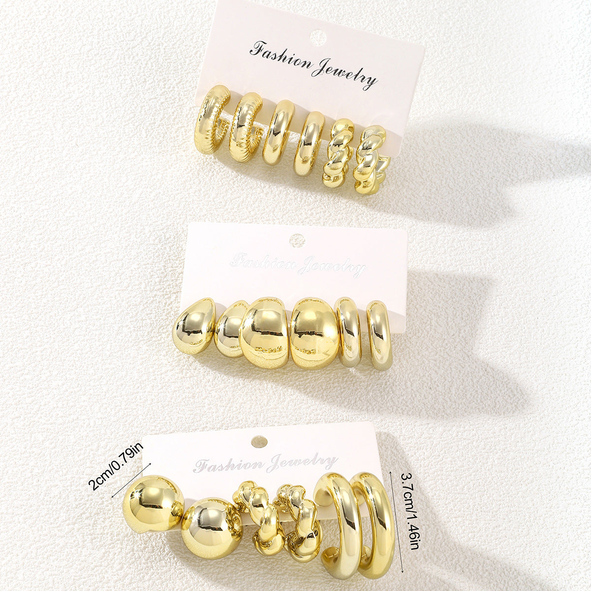 High-grade Golden Fabulous Personality Creative Complex Rings