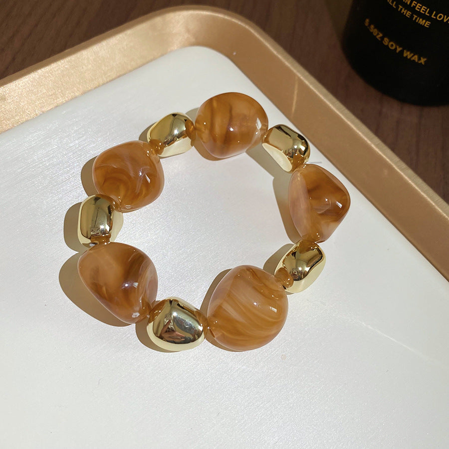Acrylic Beaded Pearl Vintage Ethnic Style Affordable Bracelets