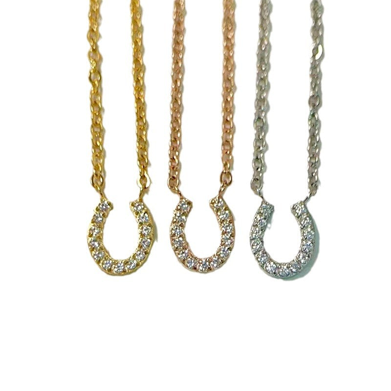 Horseshoe U-shaped Female Titanium Steel Clavicle Chain Not Easy To Necklace