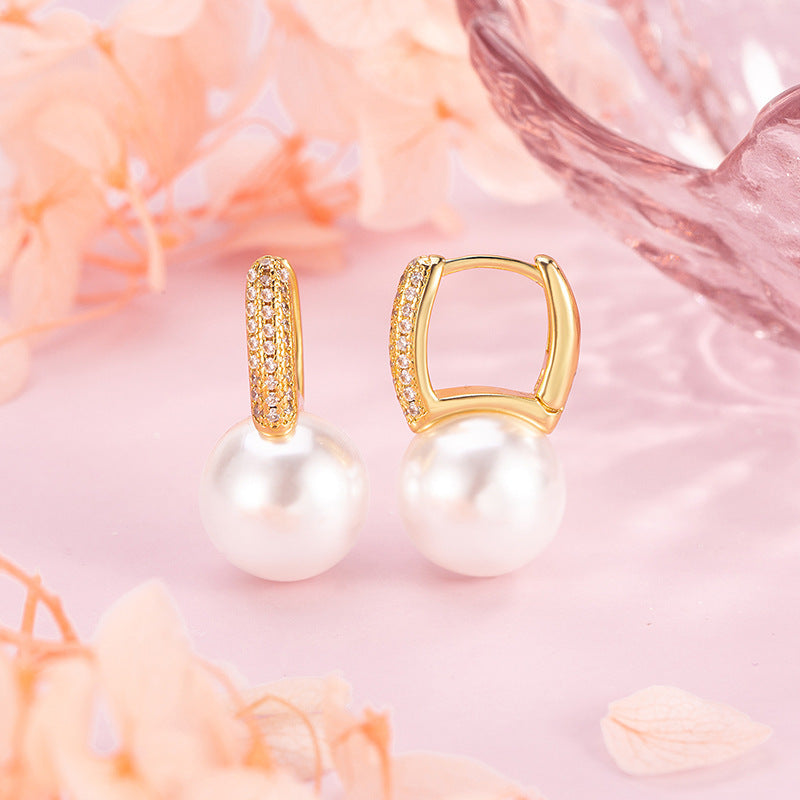 Women's Zircon For French Entry Lux High-grade Ear Clip Earrings