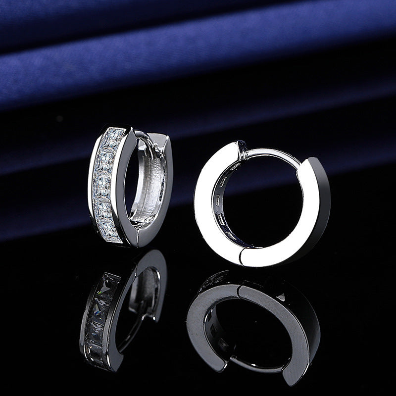 Live Broadcast Female Karat Fashion Elegant Zircon Ear Buckle