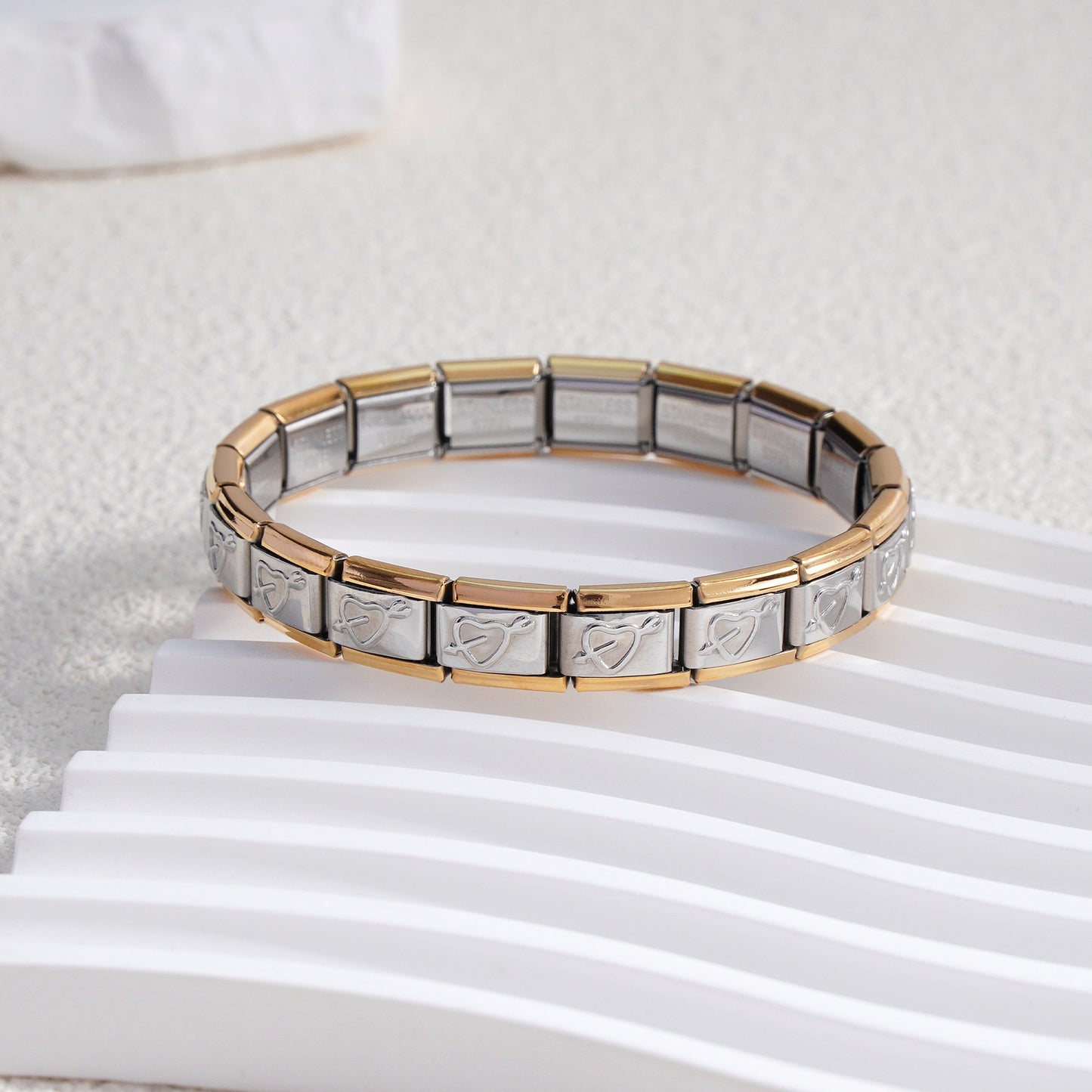 Innovative Classic Module Gold-plated Pattern Stainless Bracelets