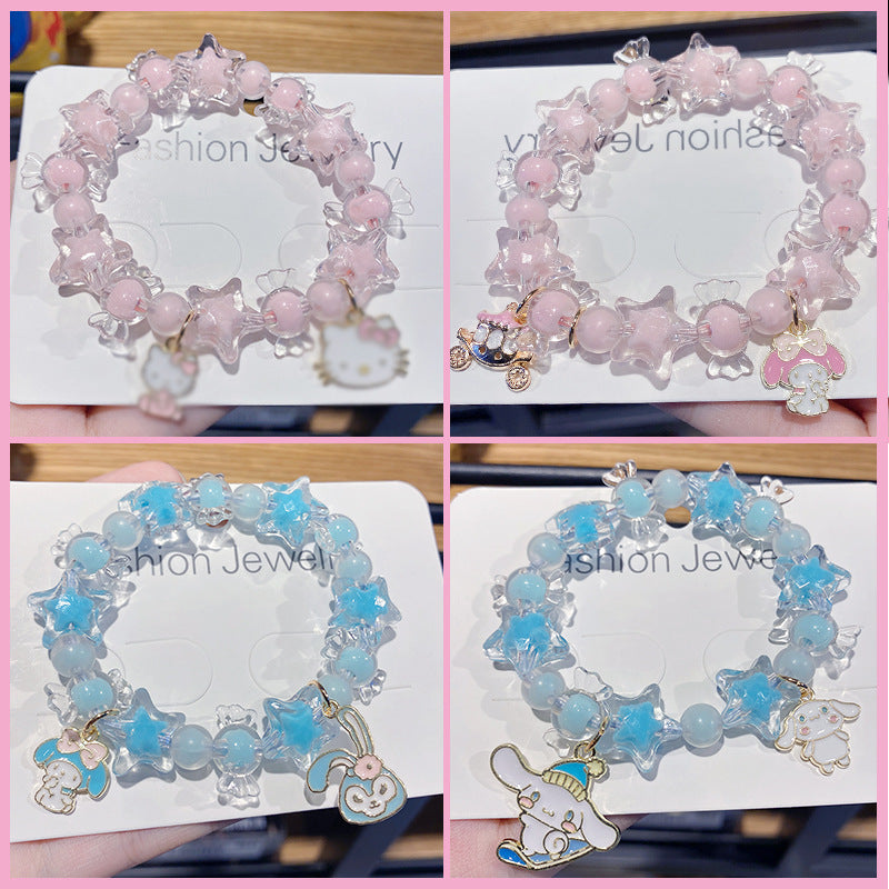 Style Niche Cartoon Fresh Crystal Beaded Bracelets