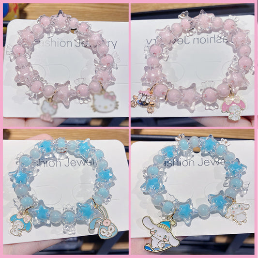 Style Niche Cartoon Fresh Crystal Beaded Bracelets