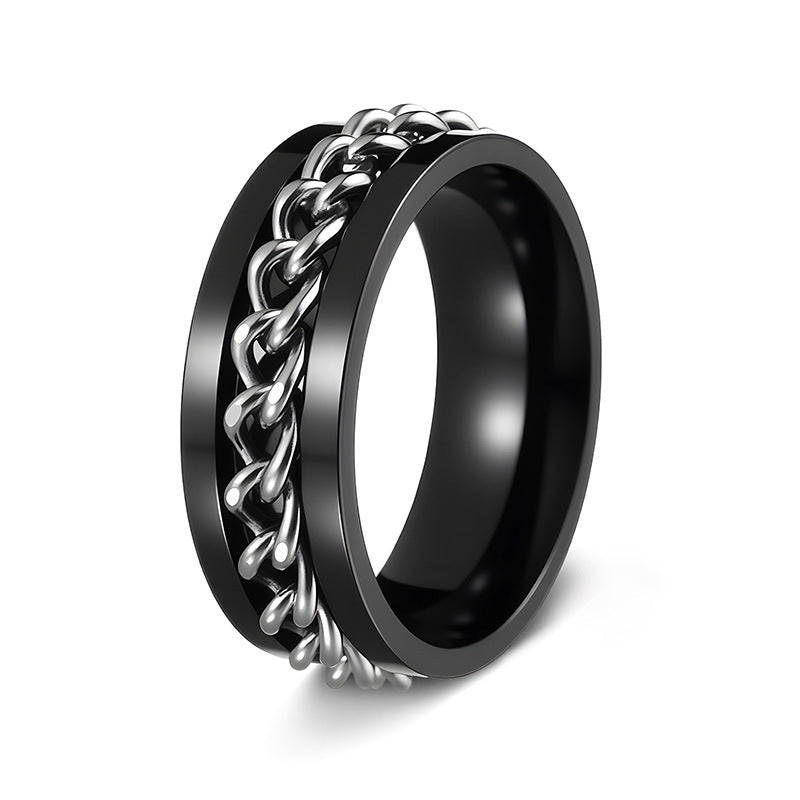 Titanium Decompression Hip Hop Cool Open Ring