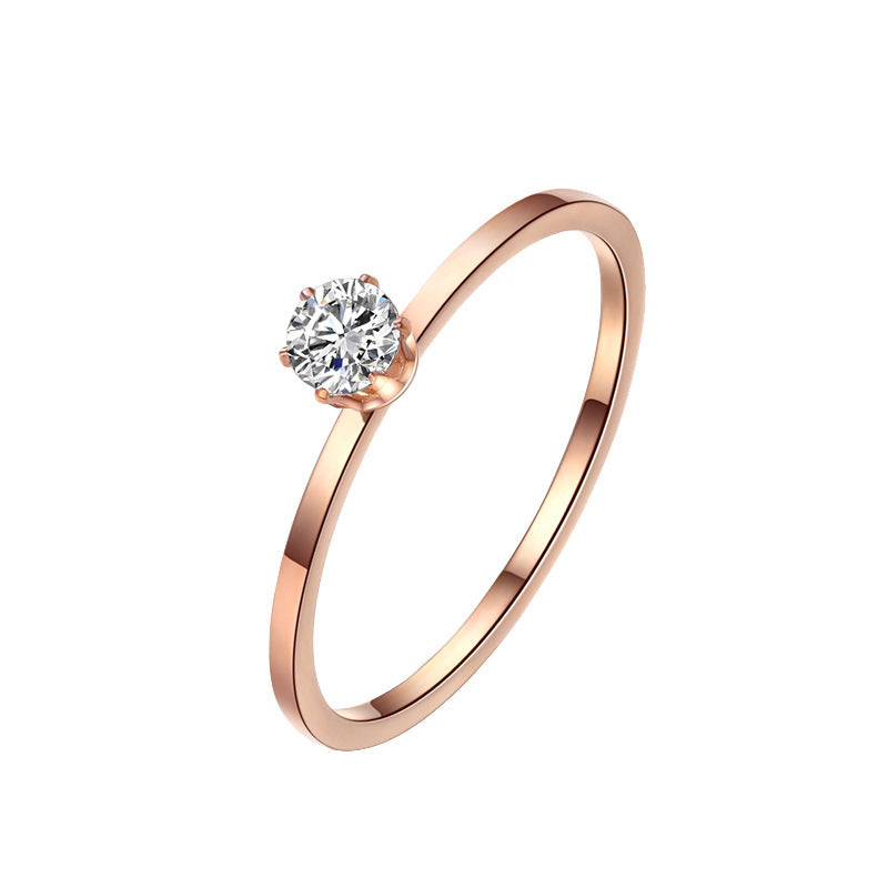 Women's Design Titanium Steel Plated Light Luxury Rings