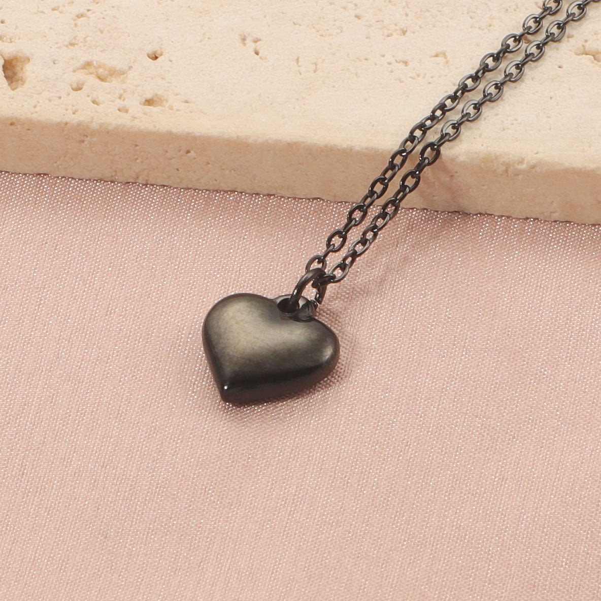 Clavicle Chain Peach Heart Heart-shaped Jewelry For Necklaces