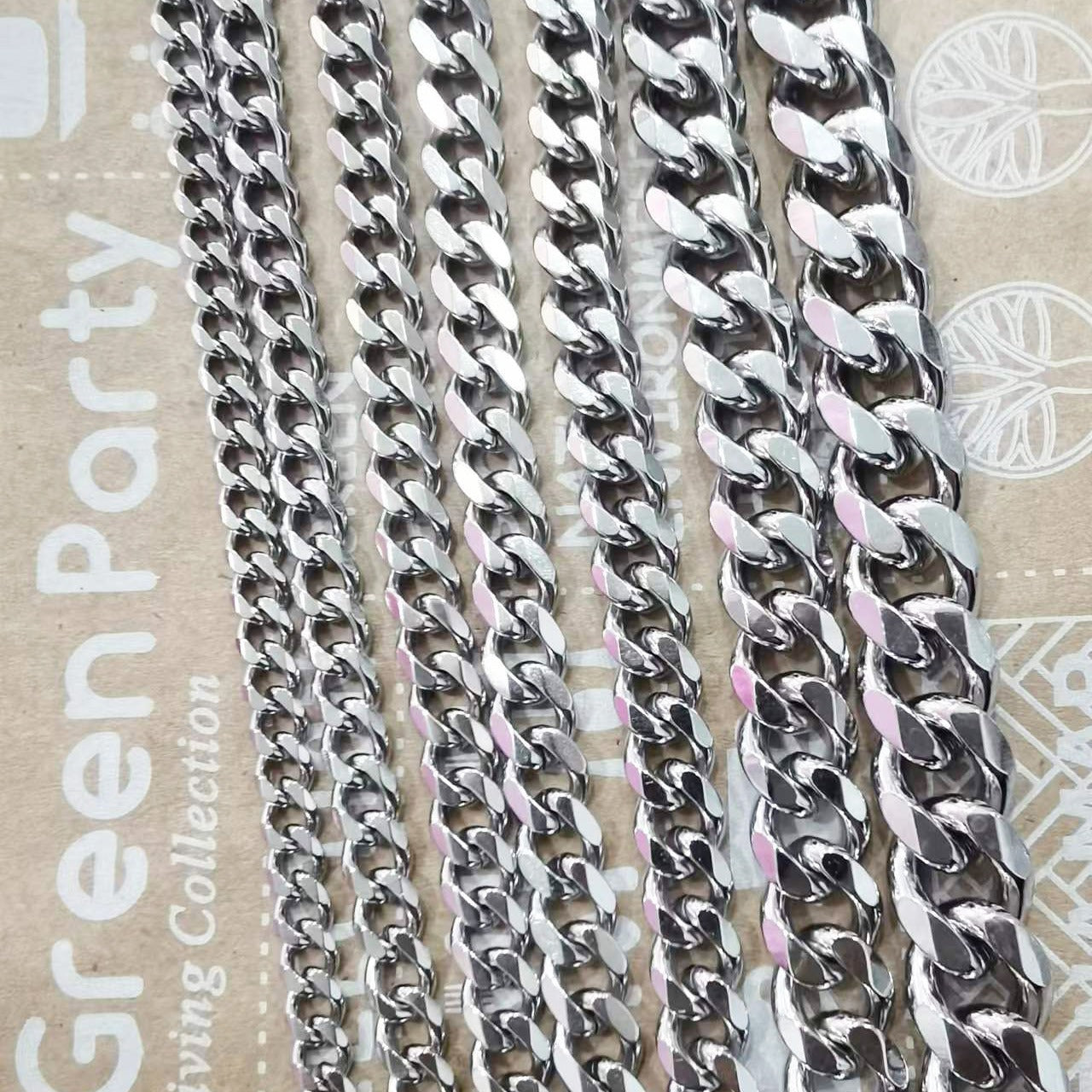 Single Buckle Six-sided Grinding Cuban Hip Necklace