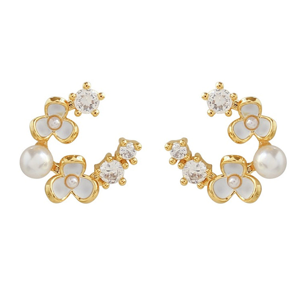 Flower Gentle Dignified Flowers Mosquito Coil Ear Earrings