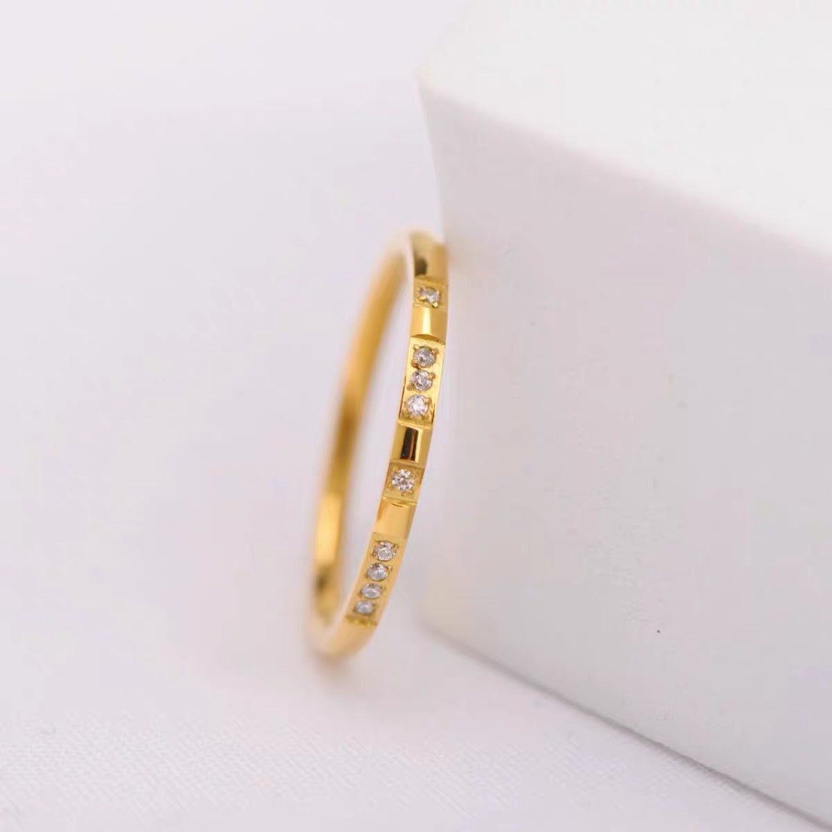 Women's Diamond For Design High-grade Titanium Steel Ring