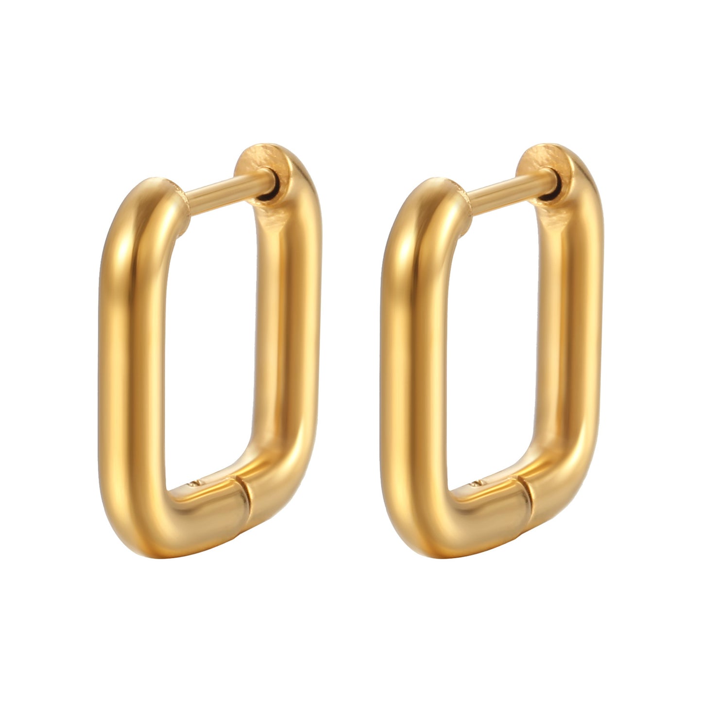 Geometric Shaped Stainless Steel Clip Trendy Fashion Five-pointed Star Peach Ear Buckle