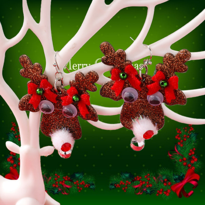 Christmas Theme Cute Creative Personality Tree Earrings