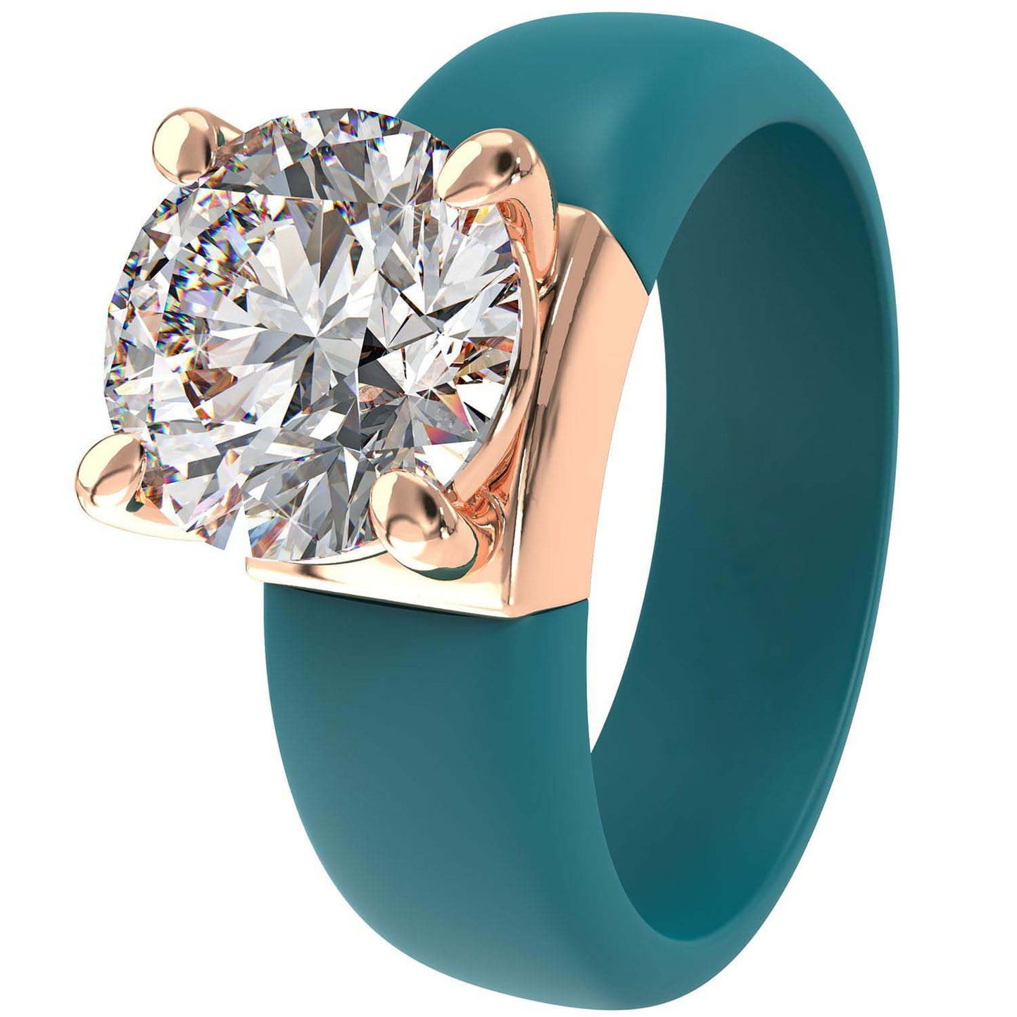 Zircon Silica Gel Twin Niche Design Ring