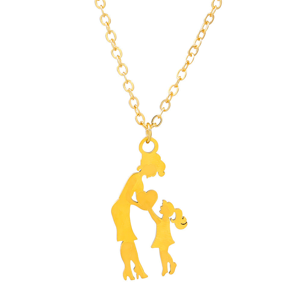 Women's Mother's Stainless Steel Letter Day Necklaces