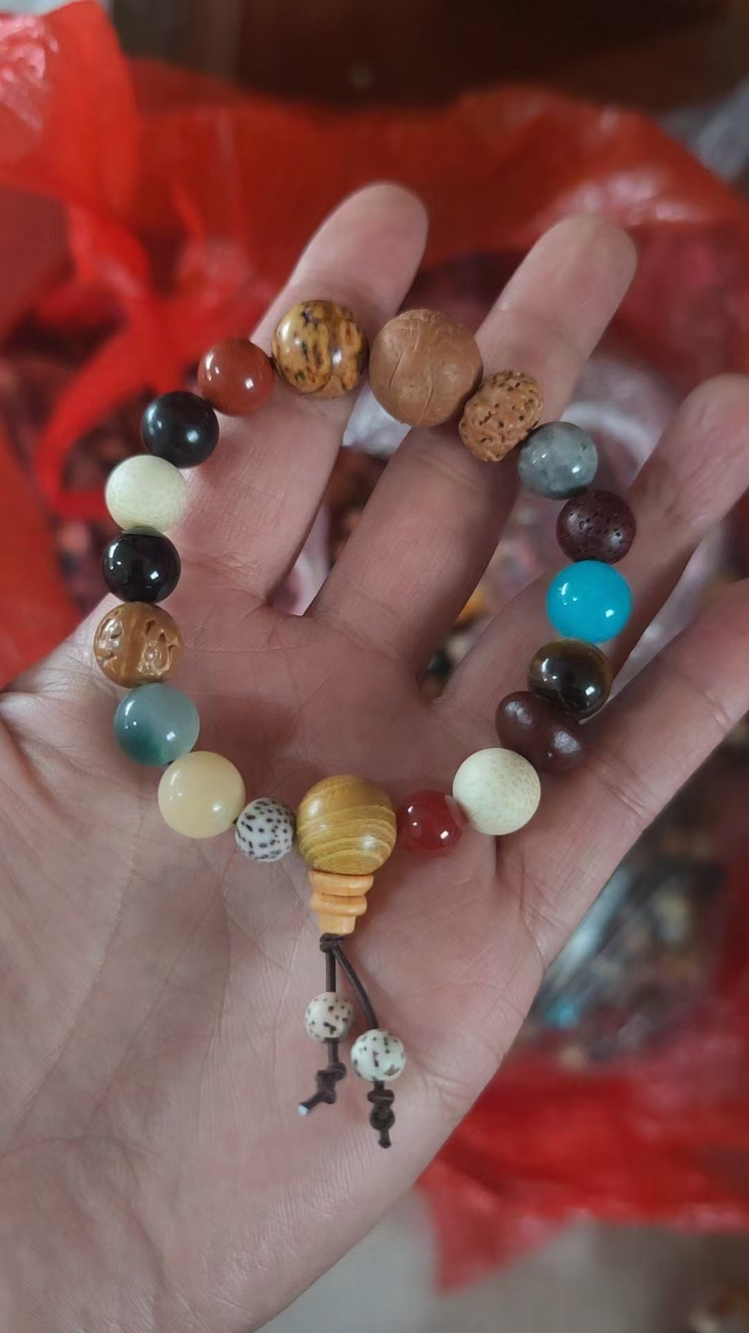 Bodhi Seed Eighteen Prayer Beads Buddha Cultural Artifact Bracelet