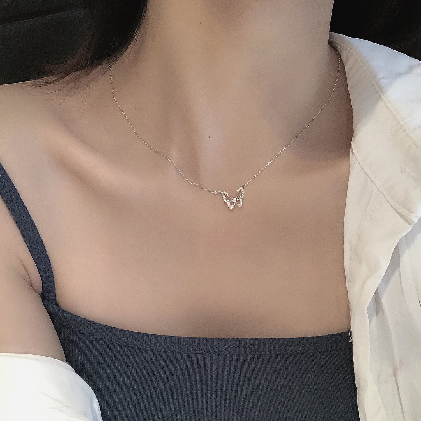 Women's High-grade Butterfly Gift For Niche Bag Light Luxury Necklaces
