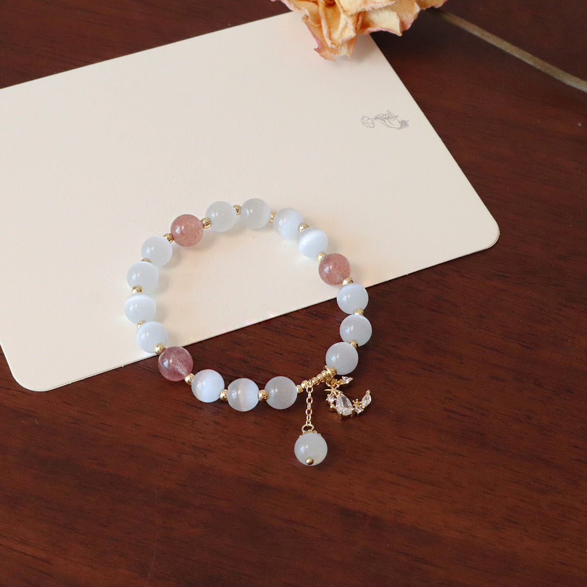 Opal Peace Buckle Beaded National Fashion Chinese Style Design Bead Bracelets