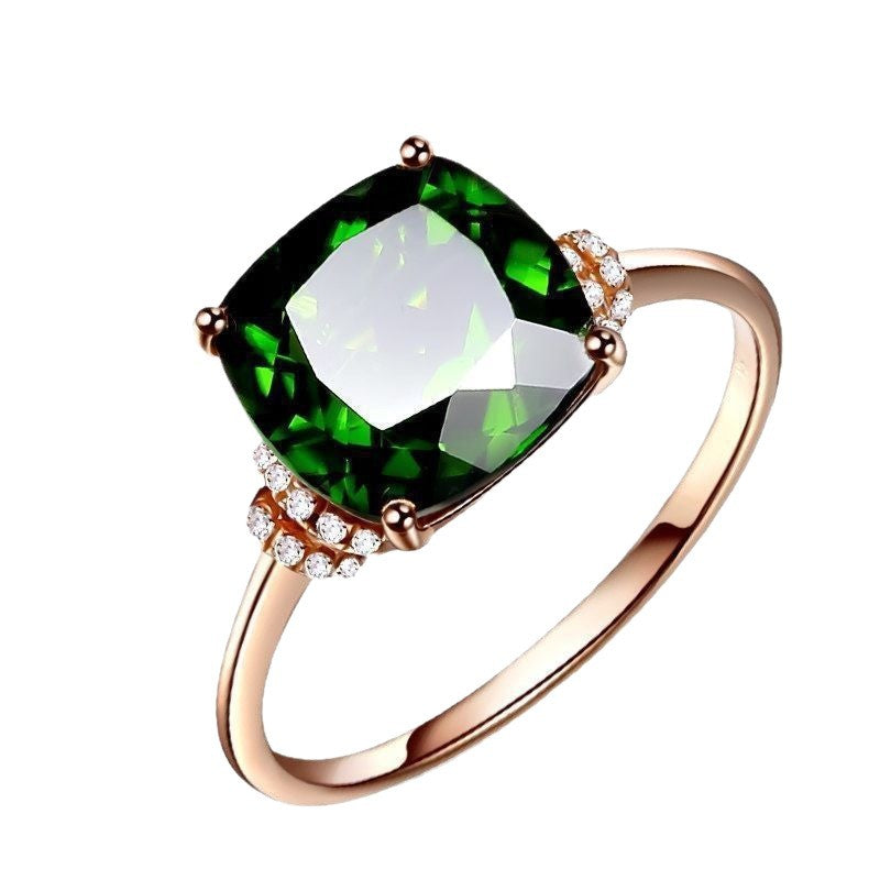 Fashion Vintage Emerald Ruby Diamond Popular Ring