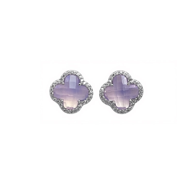 Women's Style Four-leaf Flower Crystal Light Luxury High-grade Refined Stylish Versatile Rings
