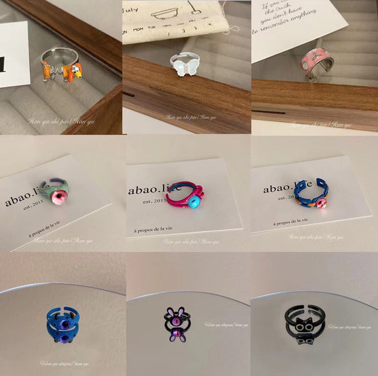 Monster Sweet Cool Cartoon Cute Girlfriends Ring