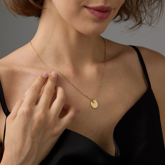 Women's Round Titanium Steel Simple Stainless Single-layer Clavicle Necklace