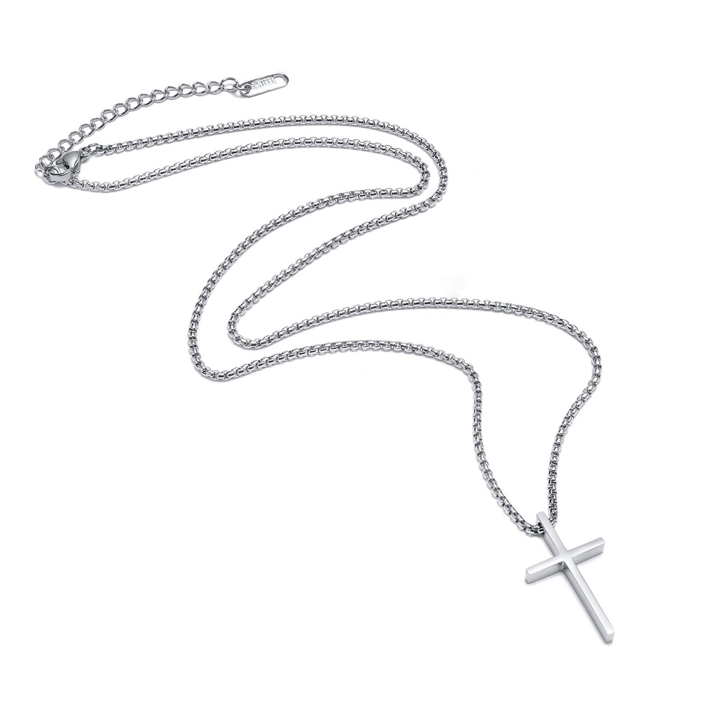 Women's & Men's Stainless Steel Light Cross Pearl Chain Pendants