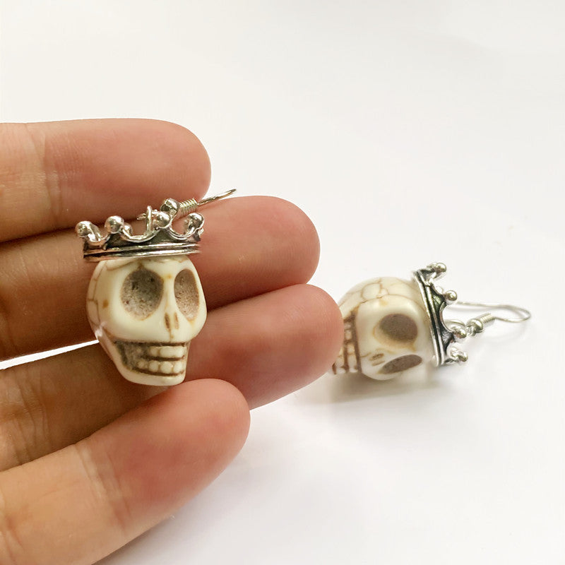 Unique Punk Style Eardrops Halloween Skull Earrings
