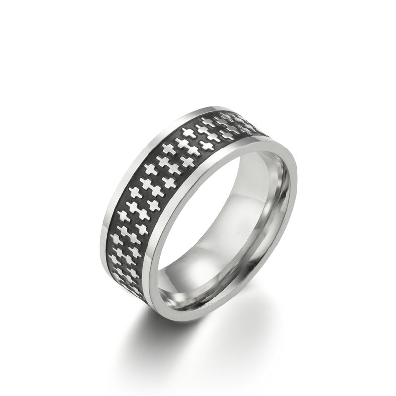 Men's Advanced Sense Retro Titanium Steel Ornament Rings