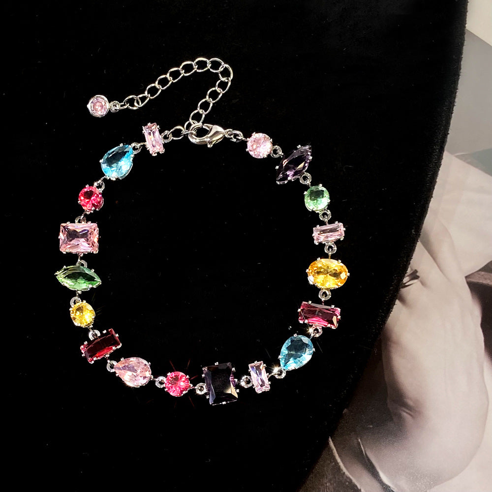 Women's Inlay Fritillary Four-leaf Flower Pull-out Light Luxury High-grade Bracelets