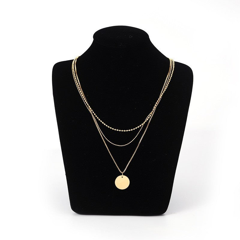 Women's Chain Simple Temperamental Cold Style Round Alloy Necklace