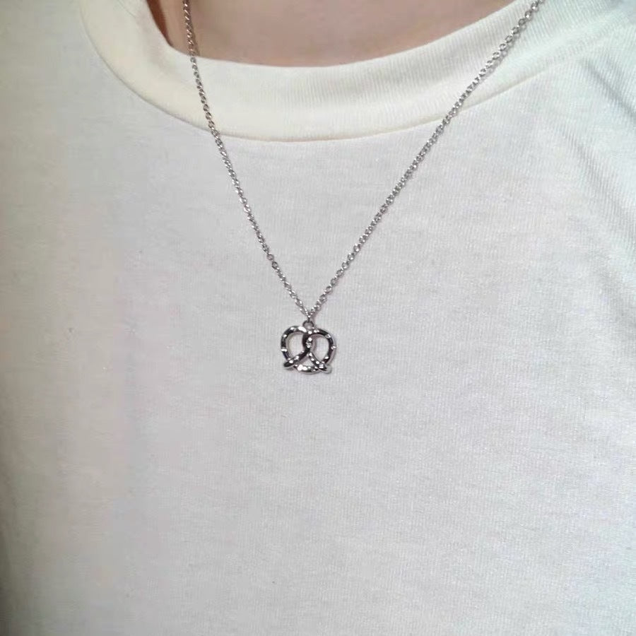 Heart Gold-plated Sier-plated Alkaline Water Biscuit Necklaces