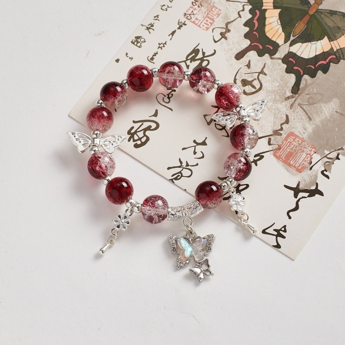 Moon Ice Burst Beads Beaded Design Bracelet