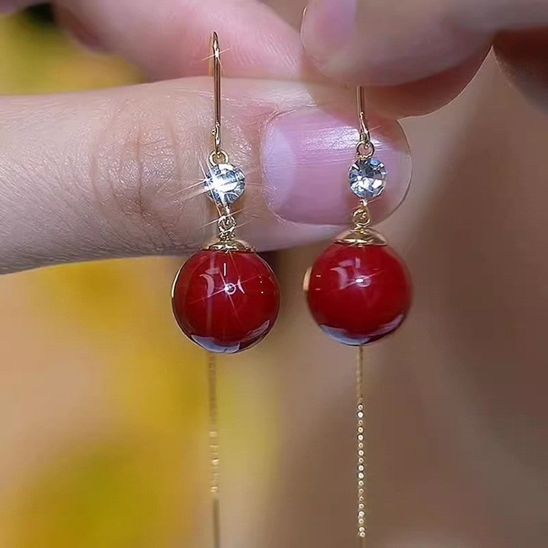 Women's Tassel Fashionable Simple Snowflake Leaves Slim Ear Line