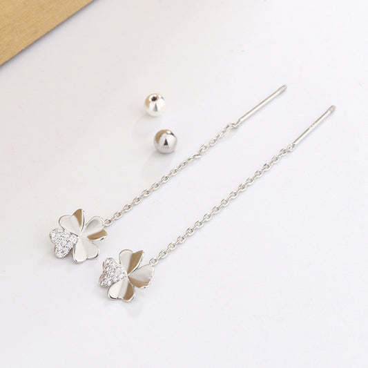 Women's Trendy Clover Lines Elegant Round Face Slimming Earrings