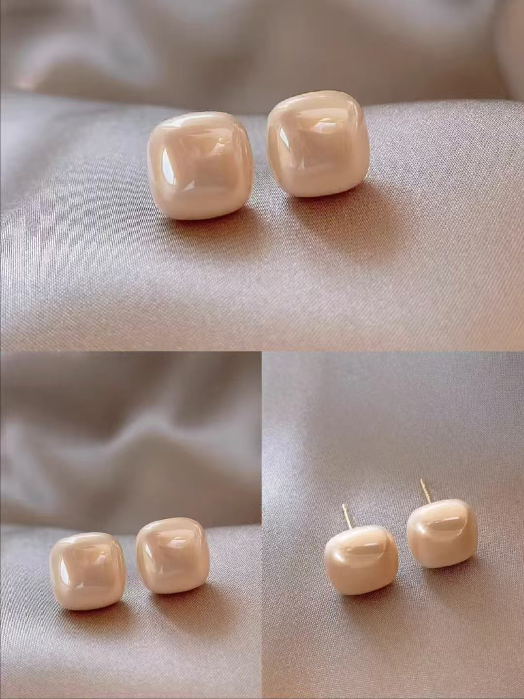 Women's Small Sugar Cube Pearl For Light Luxury Minority Stud Earrings