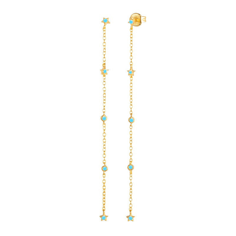 Cool Temperament Long Tassel Eardrop Chain Ear Line