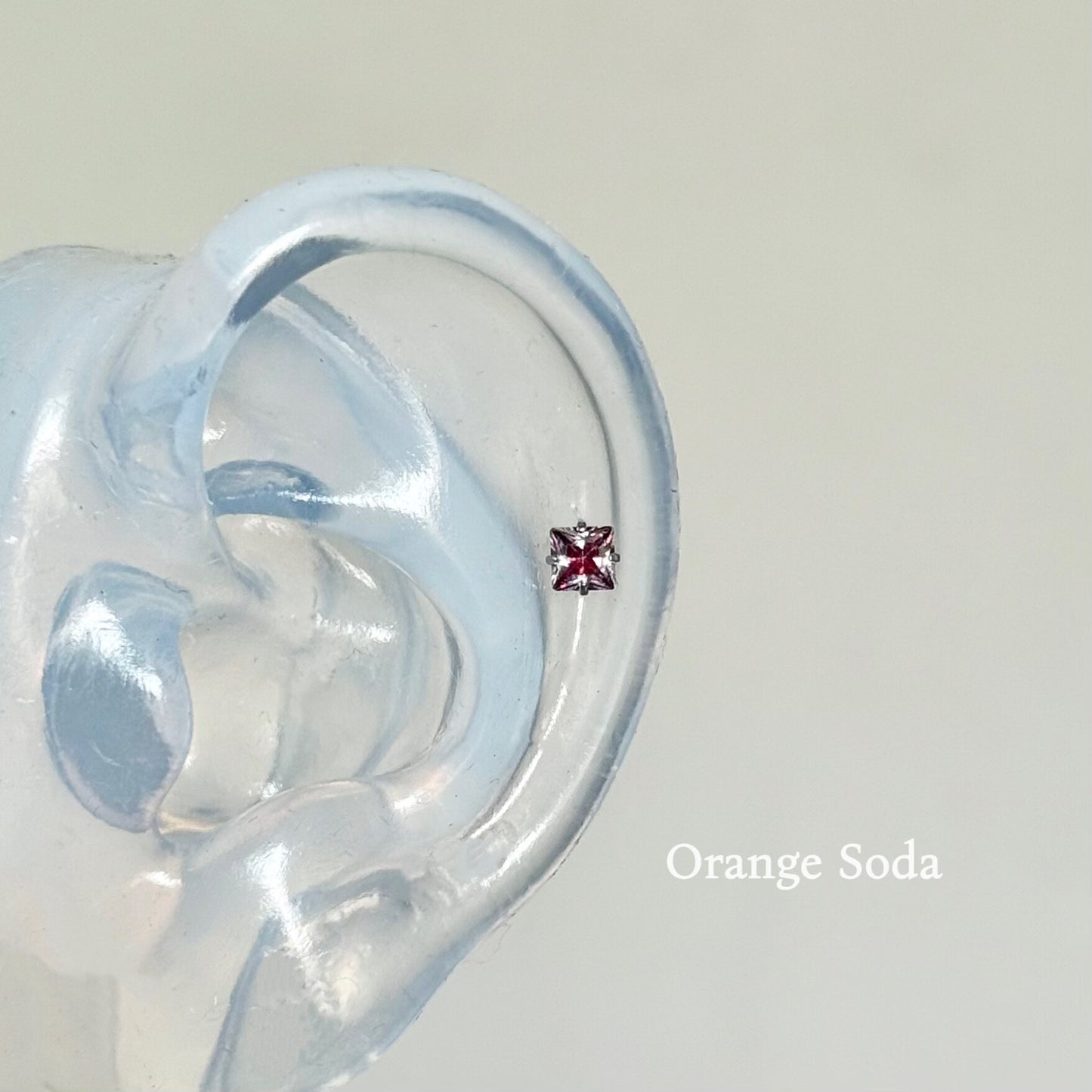 Manor Square Titanium Alloy Internal Spiral Ear Bone Stud Earrings