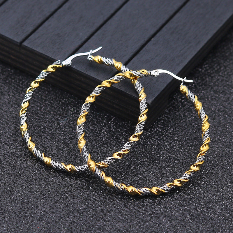 Minority Simple Personality Fashion Titanium Steel Ear Buckle