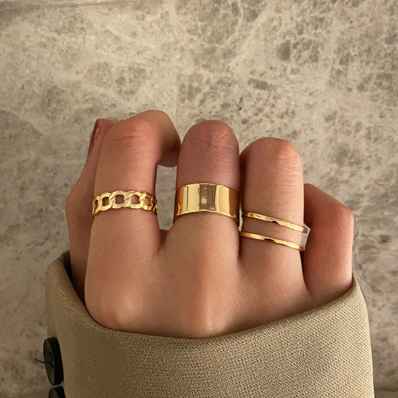 Metal Knuckle Creative Simple Style Set Rings