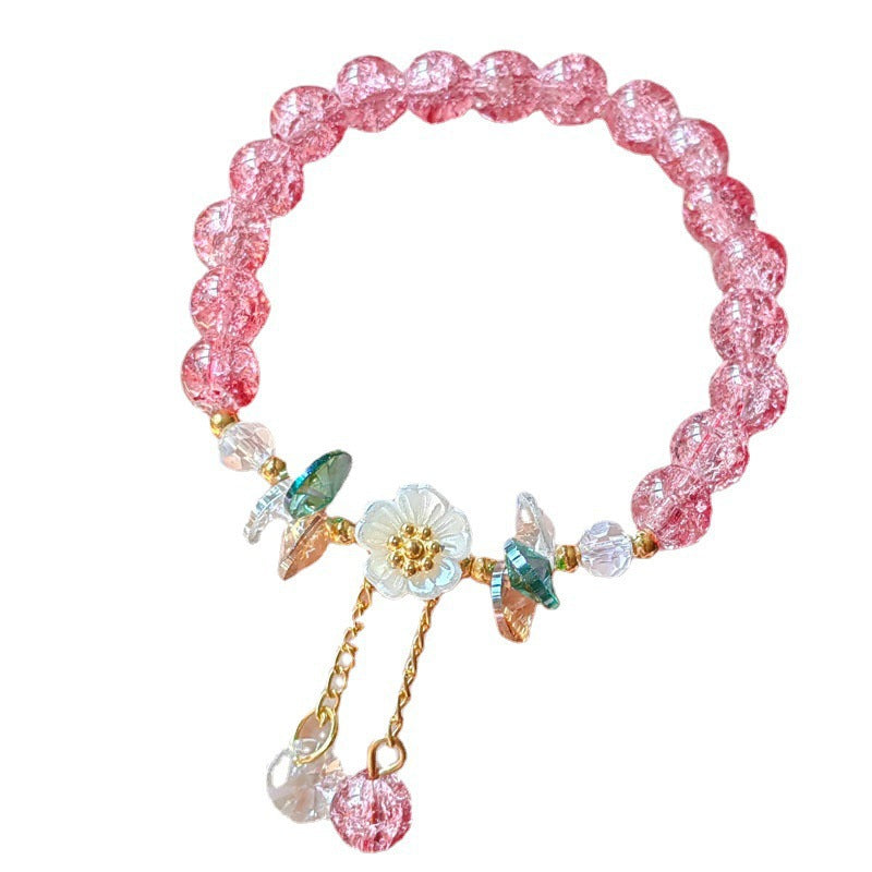 Female Aquamarine Gray Moonlight Natural Crystal Bracelet