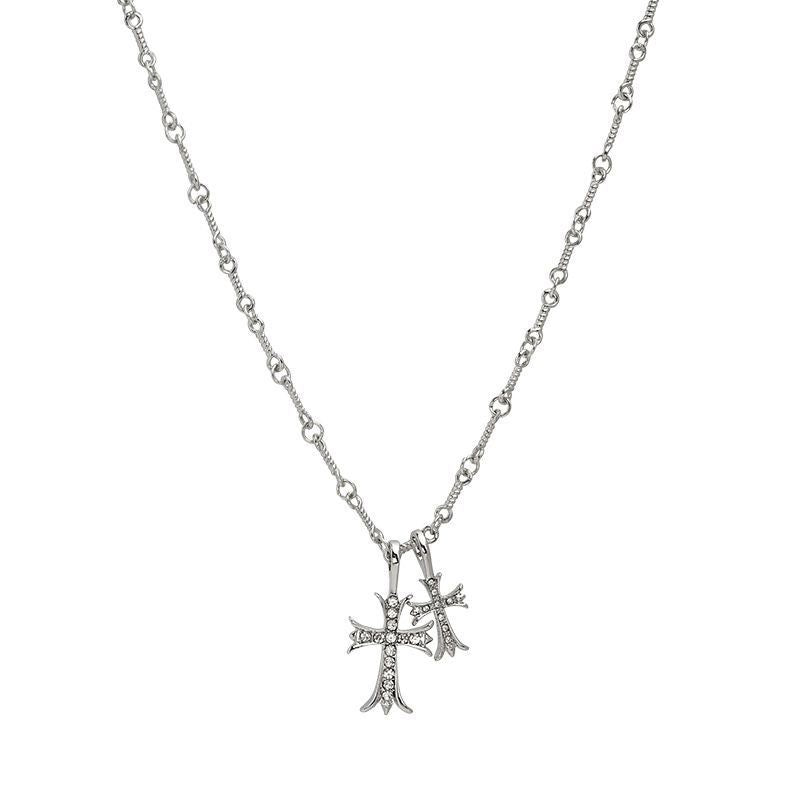 Women's Light Luxury Cross Long Cold Style Niche High-grade Sweet Necklace