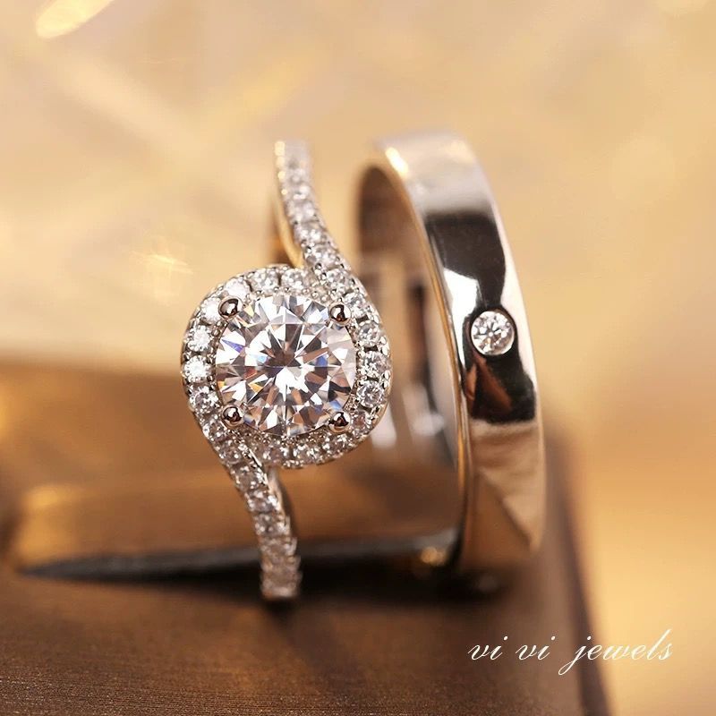Couple Wedding Simulation Diamond Live Mouth Proposal Fake Rings