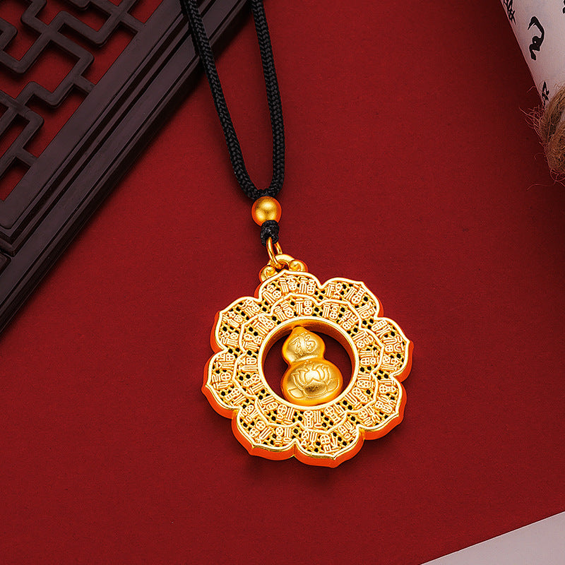 Ancient Style Trollius Calabash Pendent Chinese Silk Pendants