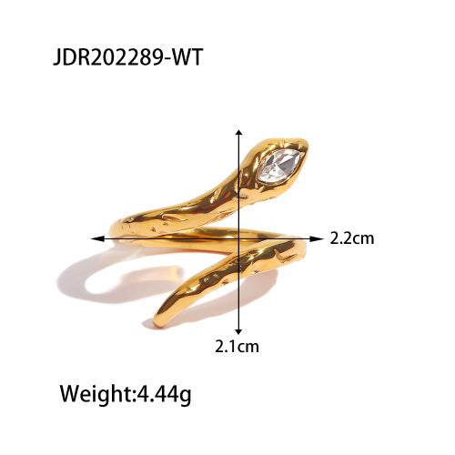 Open-end Zircon Titanium Steel No Fading Wind Simple Rings