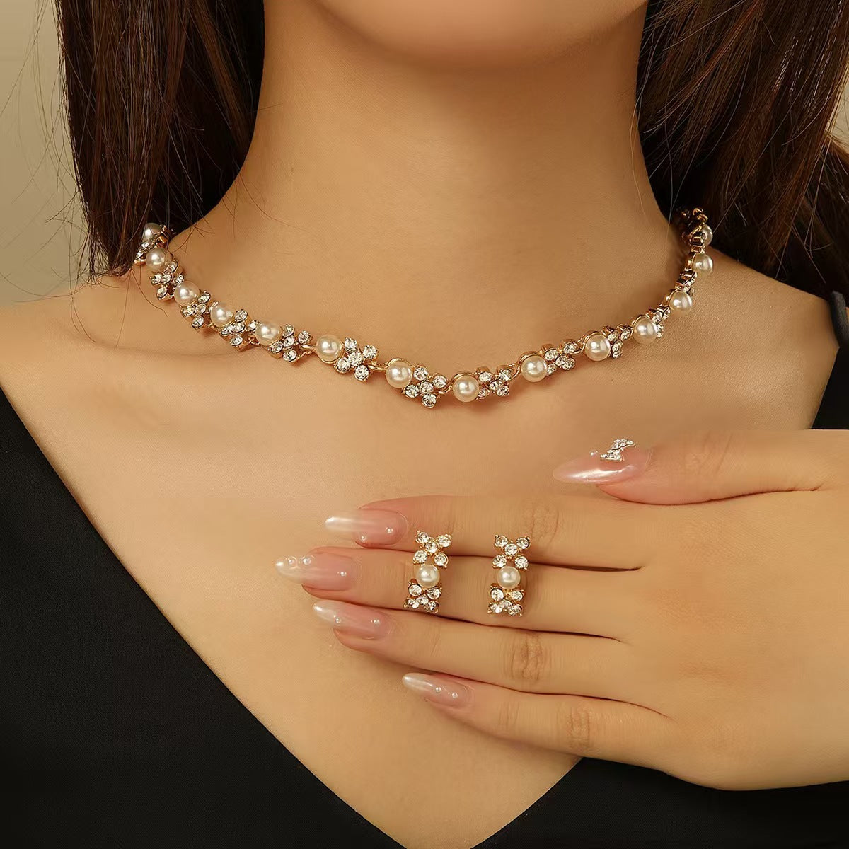 Unique Classic Stylish Cool Diamond Alloy Jewelry Set