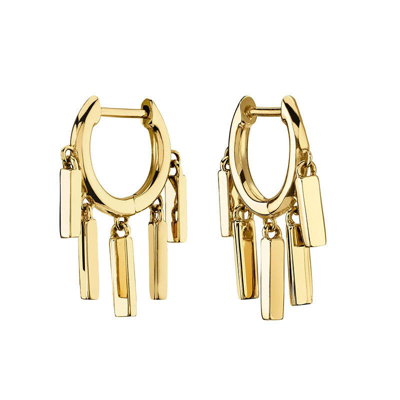 French Entry Lux Geometric Inlaid White Diamond Simple Rings