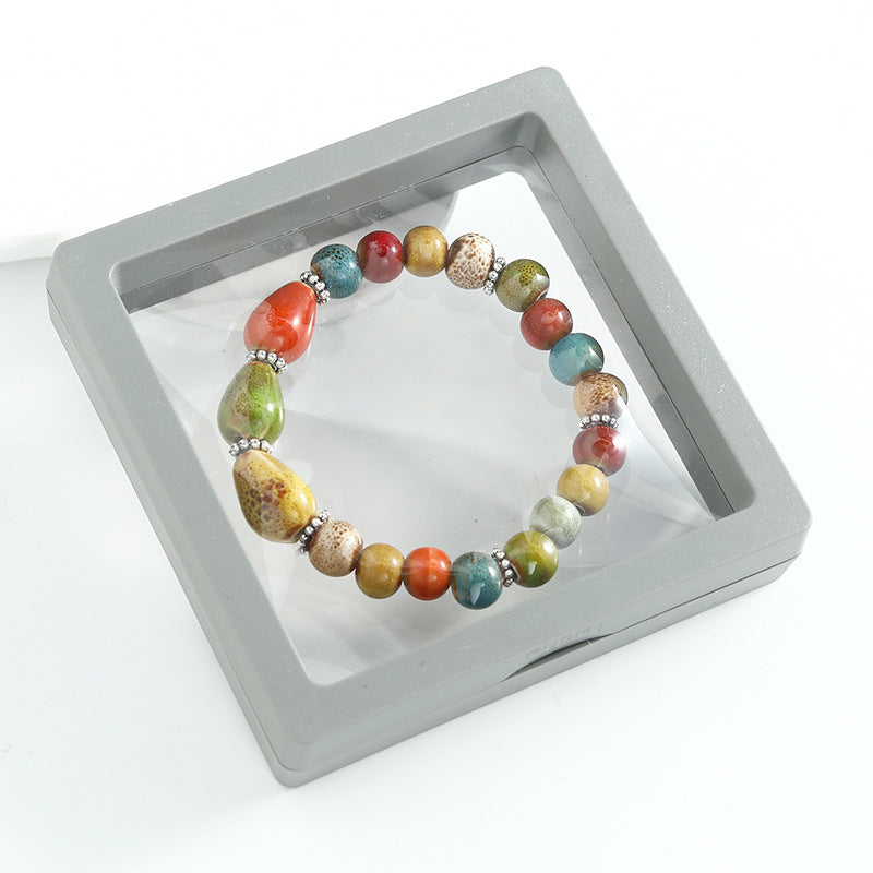 Ethnic Style Ceramic Beaded Artistic Ancient Bracelet