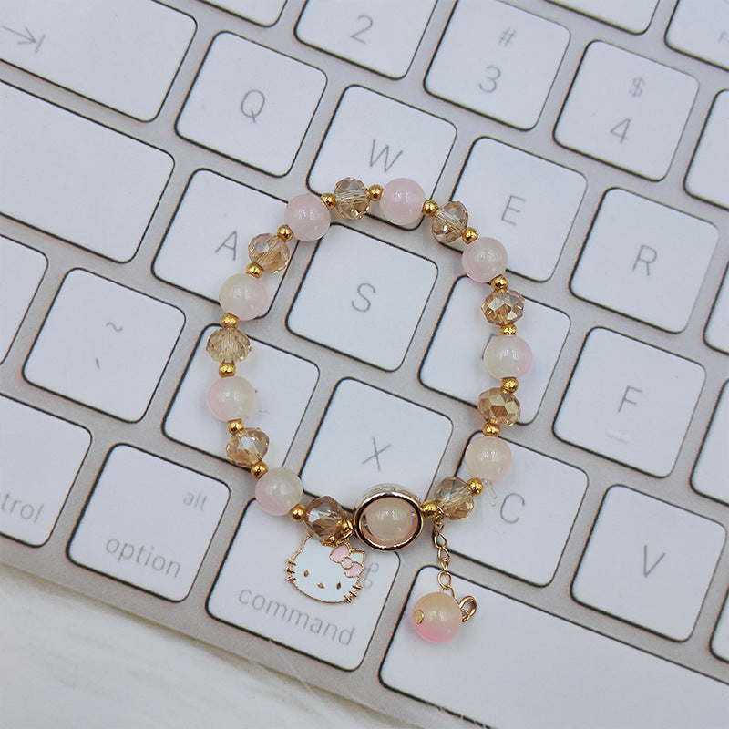 Children's Female Ice Crystal Cartoon Clow Rabbit Bracelets