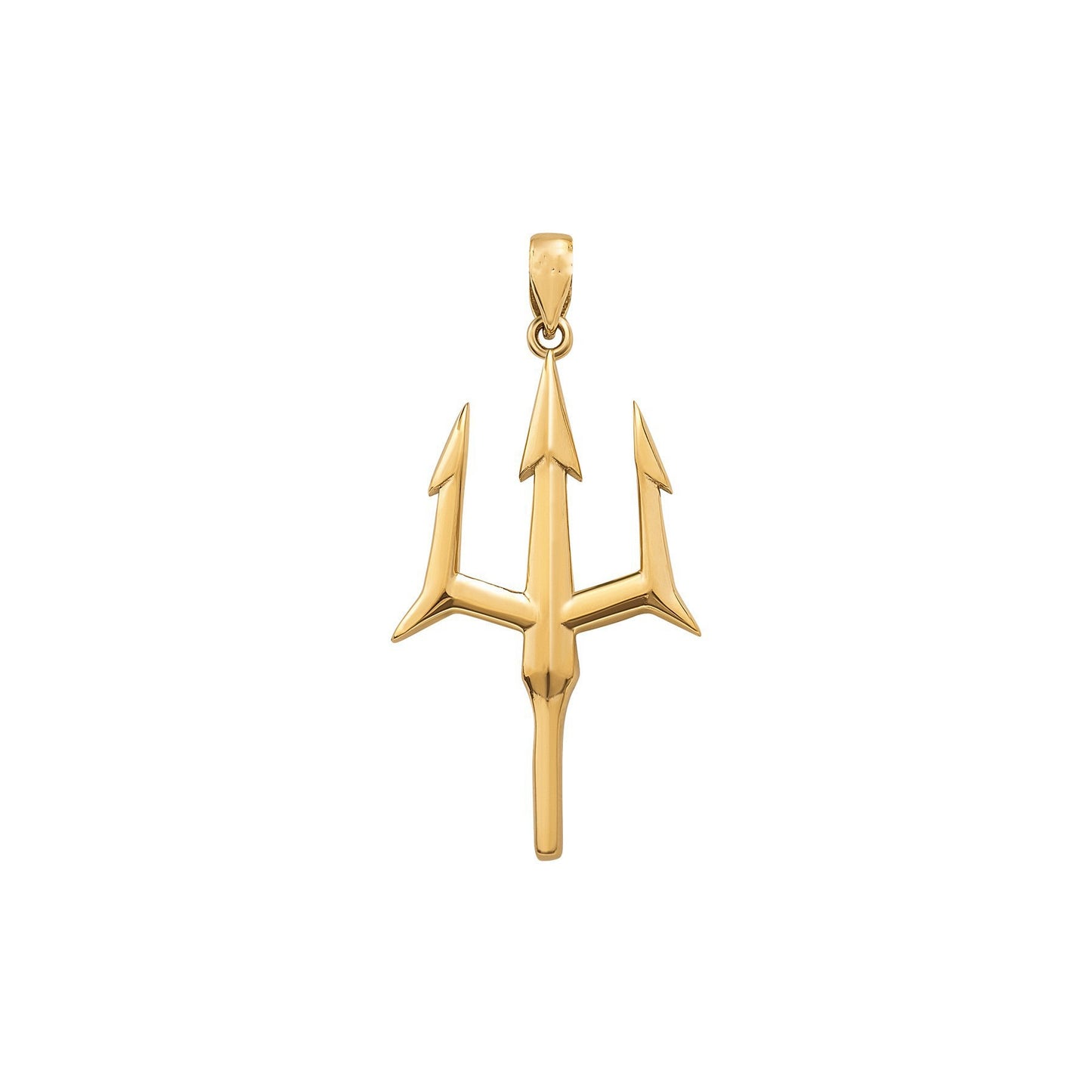 Men's Steel Classic Minimalist Sea King Trident Vacuum Gold Necklaces